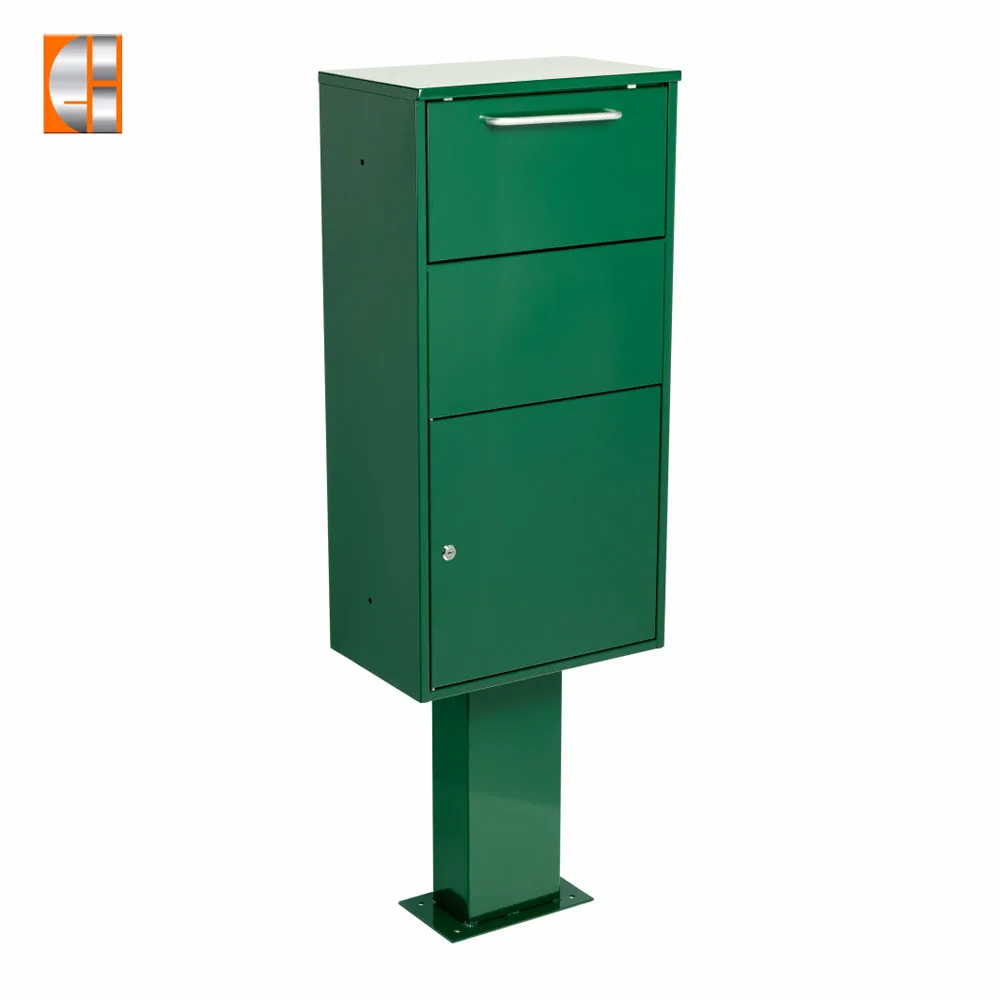 OEM custom parcel drop box package mail drop box Key lock parcel delivery box