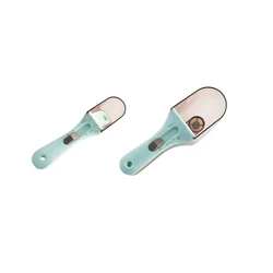 Multi-US Markings Magnetic Plastic Spoon Adjustable Measuring Cups and Spoons Set Measurements for Solid/Powder/Liquid