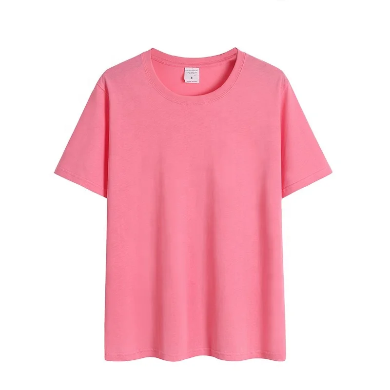 Wholesale cheap 100% Cotton  running Shirt Customized Logo Printed Blank Tshirts Short Sleeves Women T Shirt