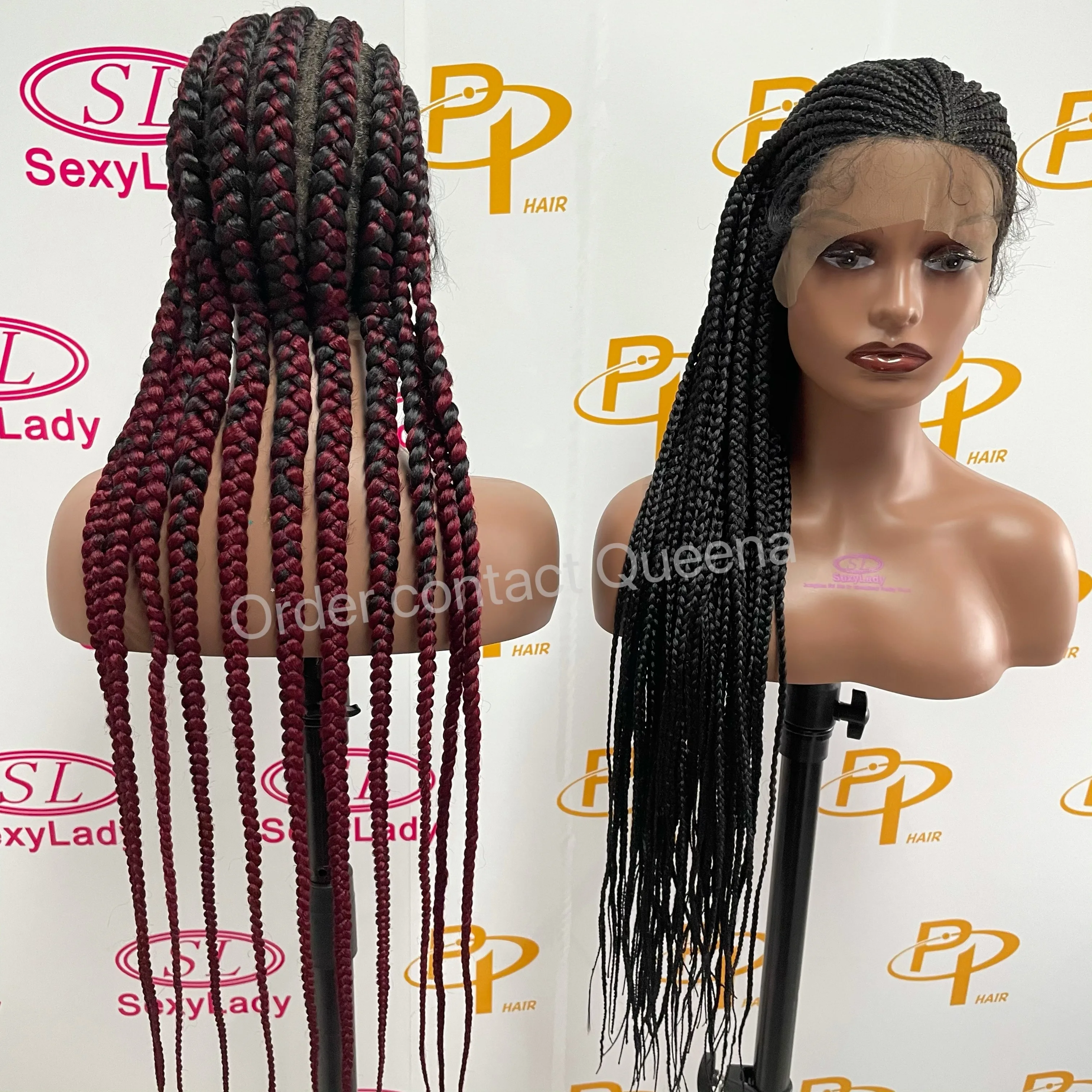 fashion style full lace braided wigs lace front knotless braid wigs knotless braid wigs