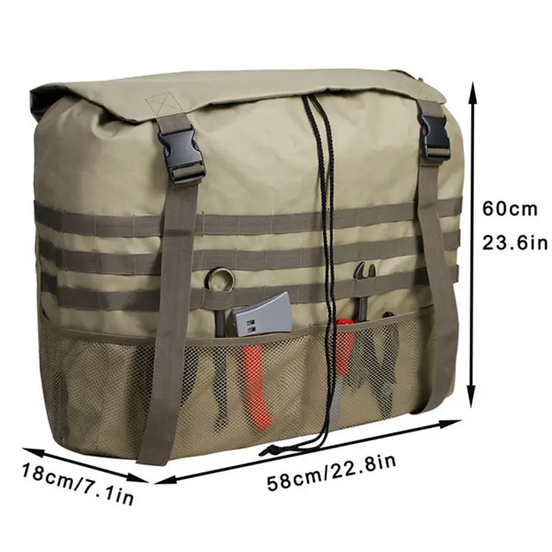 Durable Black Spare Tire Trash Tool Kits Bags Heavy Duty Truck Tailgate Backpack Cargo Storage Bag for Jeep