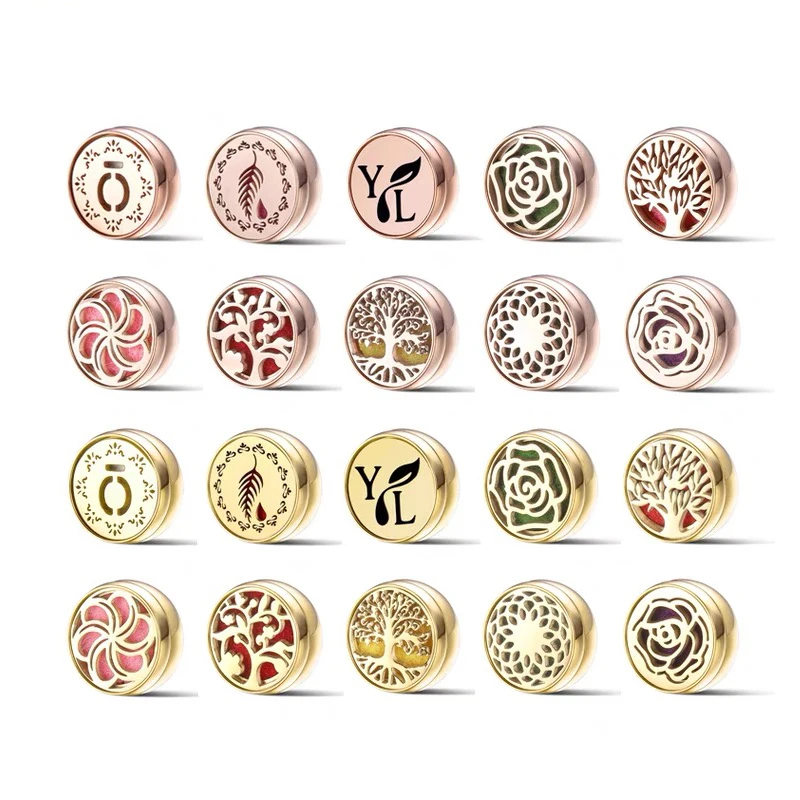 Face covering  Aroma Essential Oil Diffuser locket Jewelry Screw Stainless Steel  aromatherapy Oil Diffuser Locket