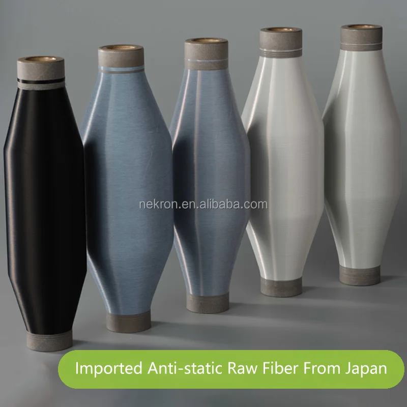 Wholesale Antistatic Yarn Using Japan Belltron Conductive Fiber For Anti-staitic Knitting Sewing Embroidery Weaving Fabric