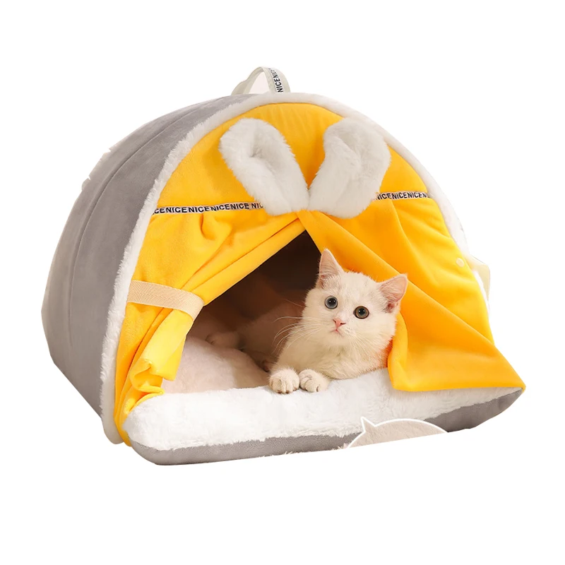 Winter Warm Cat Tent Cat Nest Semi Enclosed Cat bed Kitten House For All Seasons
