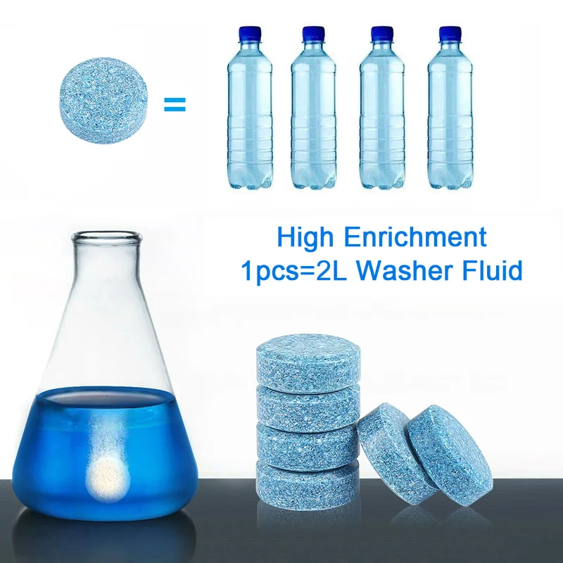 10/20/40 Pcs Car Solid Cleaner Effervescent Tablets Spray Cleaner Car Window Windshield Glass Cleaning Auto Accessories