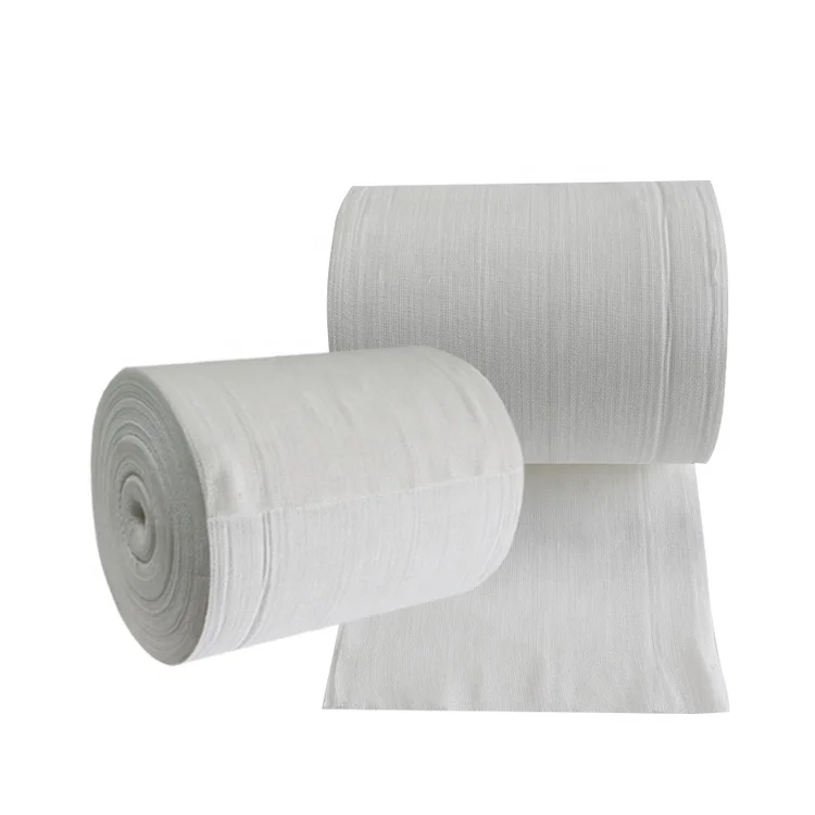 4 Ply Jumbo Medical Bleached Hydrophilic Absorbent Gauze S-rolled Gauze