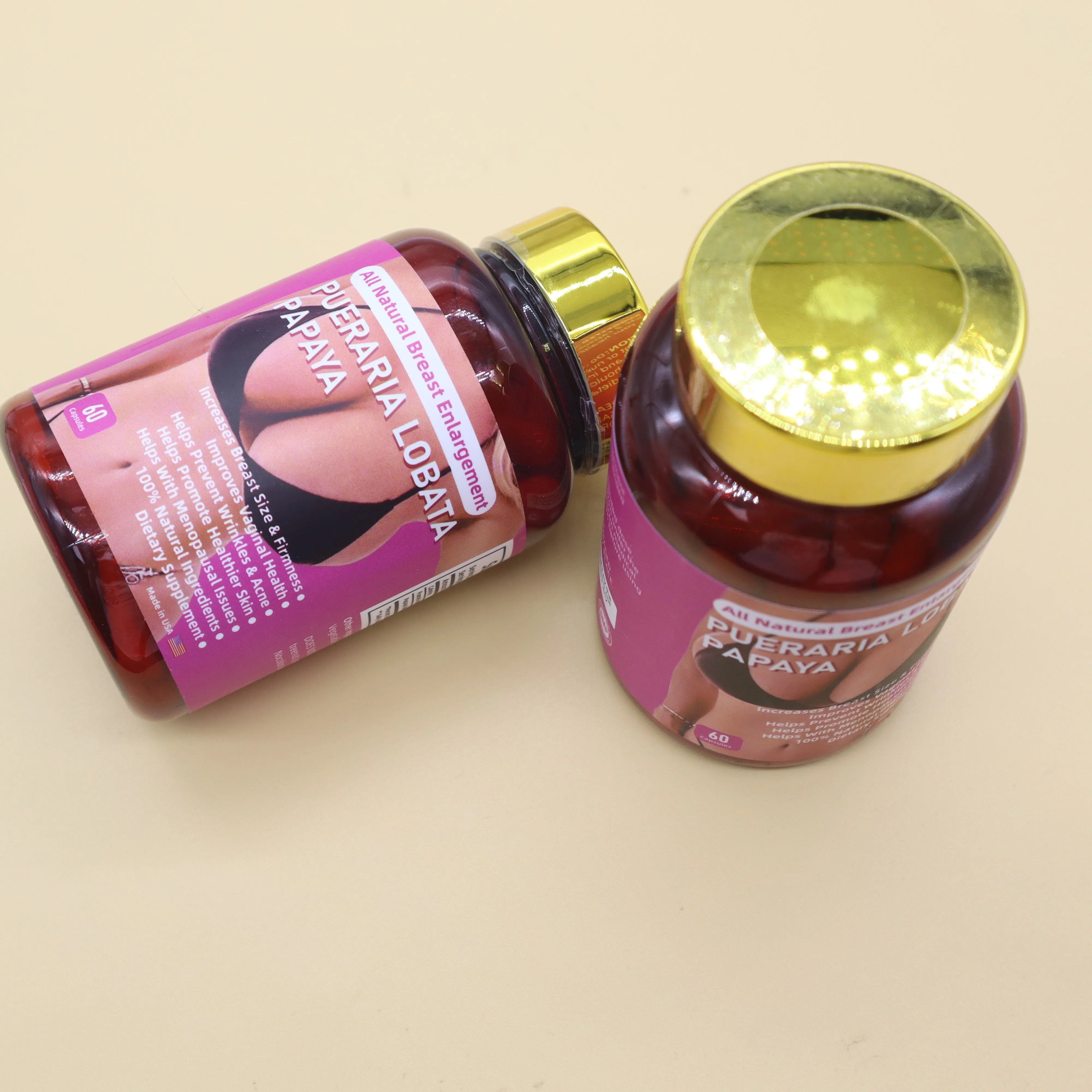OEM Private Label Vegan Big Breast Enhancement Pills Supplement Organic Breast Enlargement Pueraria Mirifica Capsules