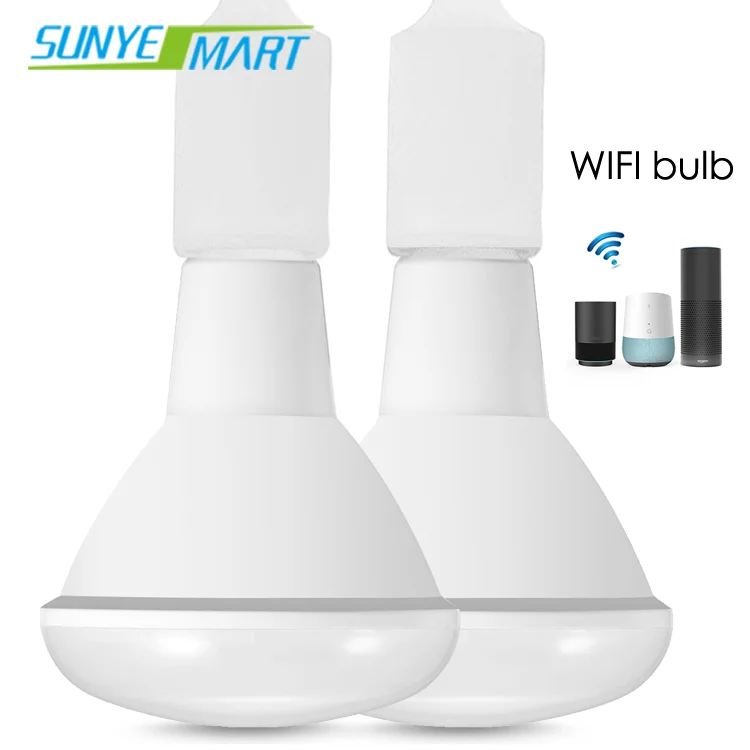 
NEW Wifi smart dimmable E27 E14 control RGB LED candle light bulb lamp color changing alexa remote smart led ceiling light 
