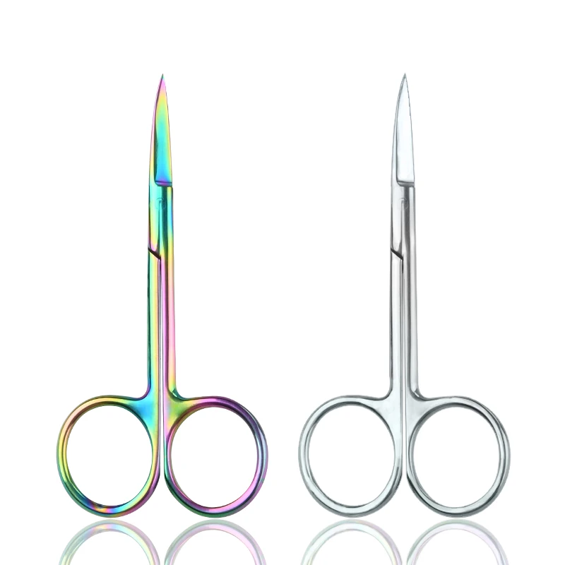Wholesale  Cuticle Nail Scissors mini lash eyebrows  makeup scissors Dead Skin Scissor Nails Art Tools