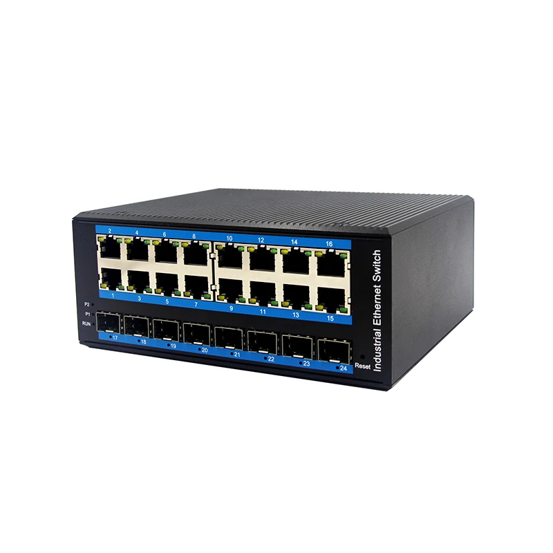 Industrial Ethernet Switch 16 ports Gigabit SFP Managed Network Switch Wide range DC power supply DIN rail Ethernet Switch