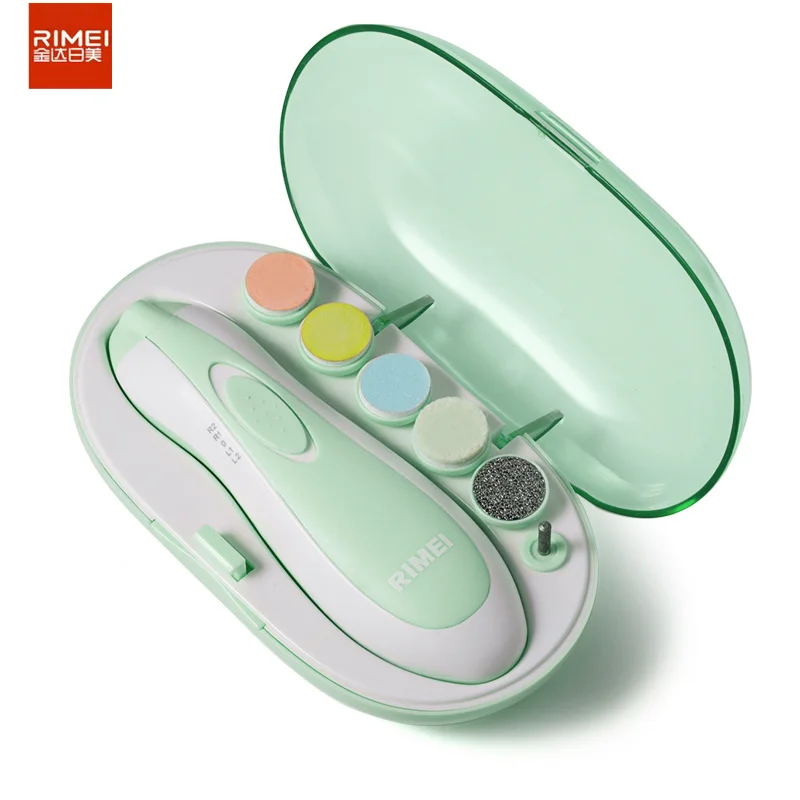RIMEI hot sale high quality new baby nail file electric nail trimmer for baby manicure set