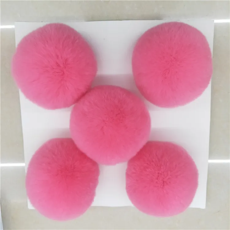 
china supplier key chain fur/rex rabbit fur keychain/pom key chains 