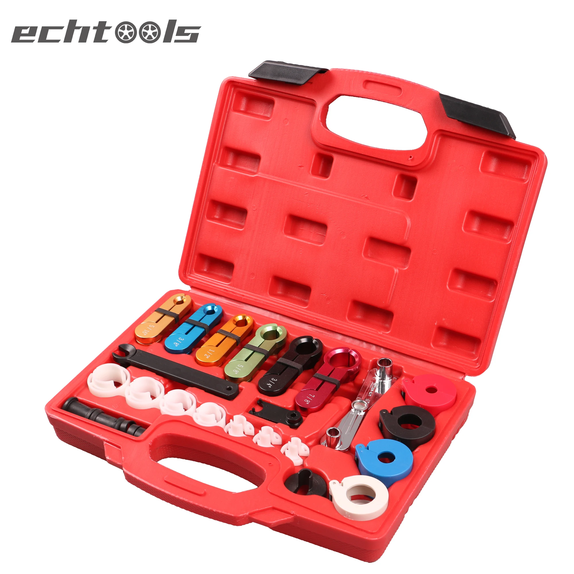 23PCS Car Fuel Line Quick Connector Remover Fuel Pipe Removal Cooling Refrigerant Tool Tubing Quick-connect Removal Set EC1521