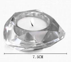 Personalized Nordic Romantic Wholesale Custom  Crystal Candle Holder With For Home Pub Party Wedding Decoration