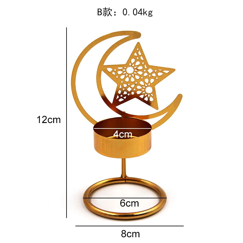 gold metal candle holder