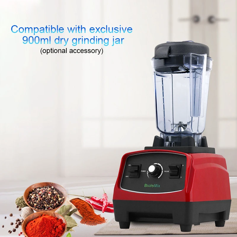 BioloMix Nutrimax BPA Free Heavy Duty Commercial Grade Blender Mixer Juicer High Power Food Processor For Ice Smoothie Fruits