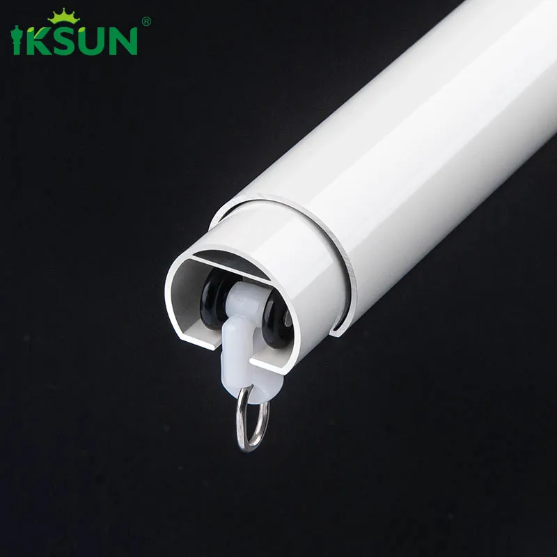 Iksun 1 set 28mm metal white decorative adjustable curtain bar single telescopic curtain rod
