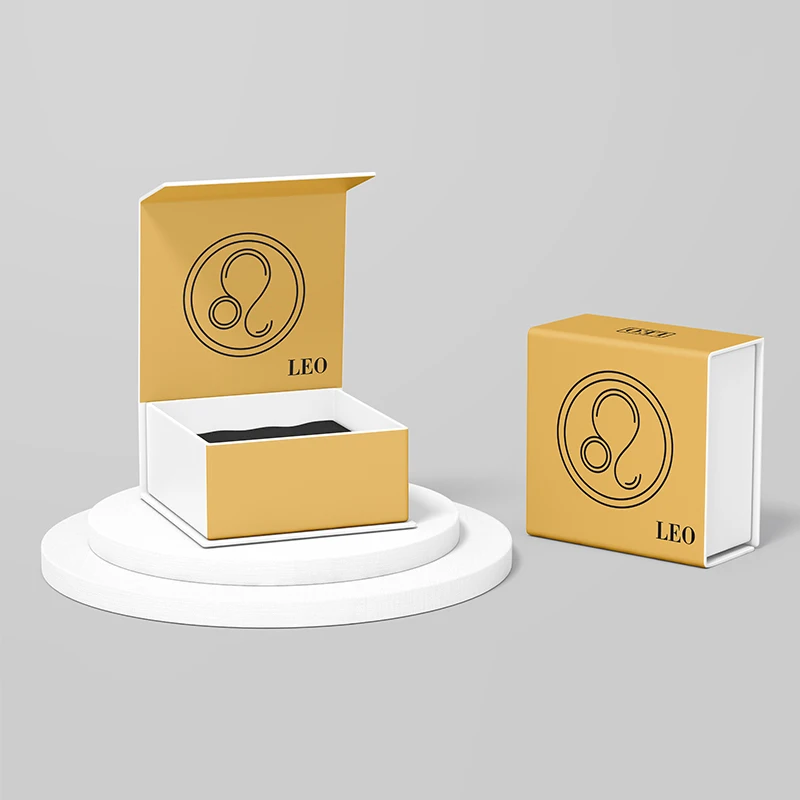 Custom Logo Printed Jewellery Packaging Boxes Paper Gift Magnet Close Jewelry Box