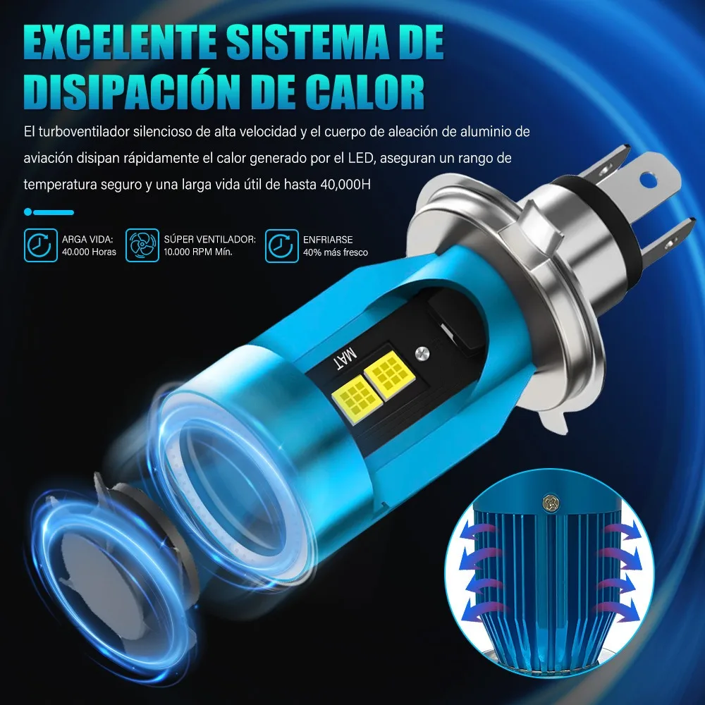 blue angle eyes led bulb H4 motorcycle led bulb motorcycle spare parts accesorios para motos motorcycle led headlights