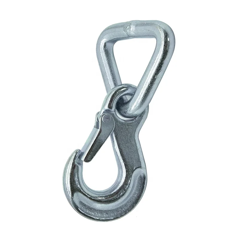 RY Rigging Hook Heavy Duty Forged Steel Lifting Safety Hooks with Triangle Ring for 2 inch Belt Cargo Hoisting & Security
