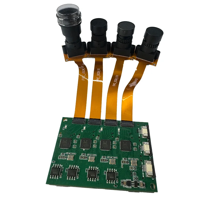4*2MP USB 3.0 Quad Camera Module Kit Stereo Synchronous Same Frame 4*60PFS Color Global Shutter Drone Camera Module