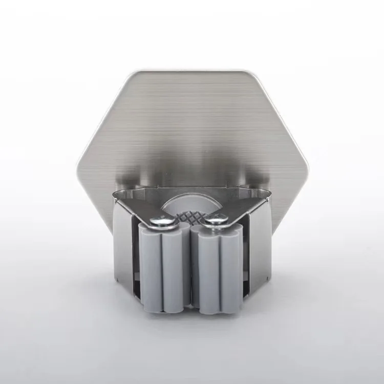 Hot selling household kitchen General Storage wall mount 304 stainless steel Tool Rack mop broom holders for bathroom