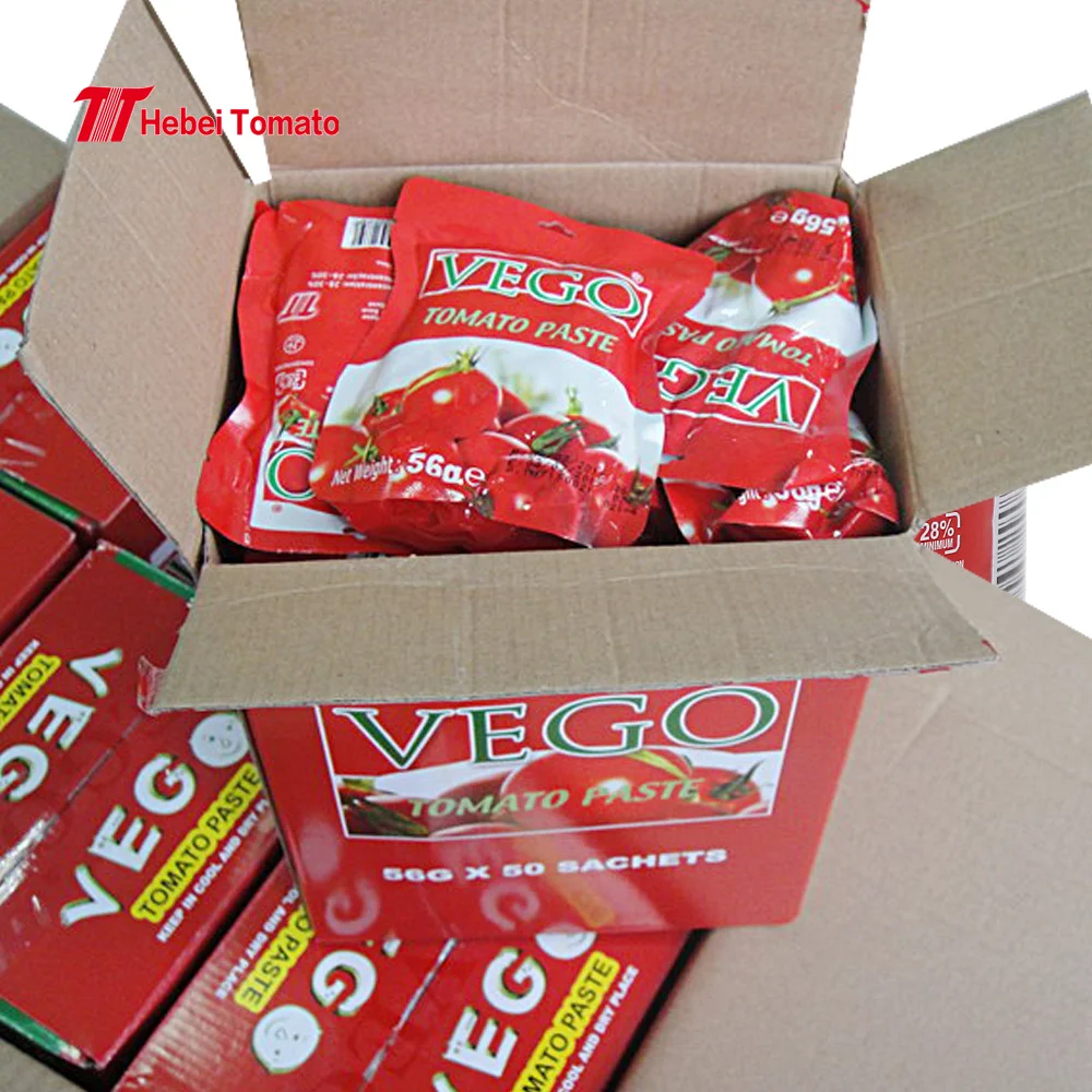 50g 56g Standing Sachet Tomato Paste 70g Tomato Pouch Mudish Tomato Paste