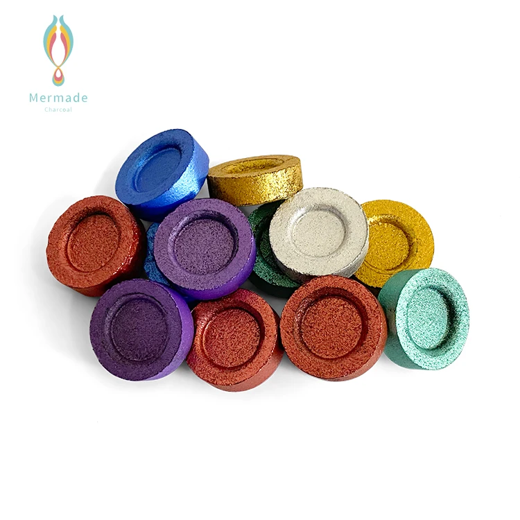 
Good Quality Lemon Fruit Tree Wooden Mechanism Sawdust Colour Round Tablets Coal Hookah Charcoal For Shisha 