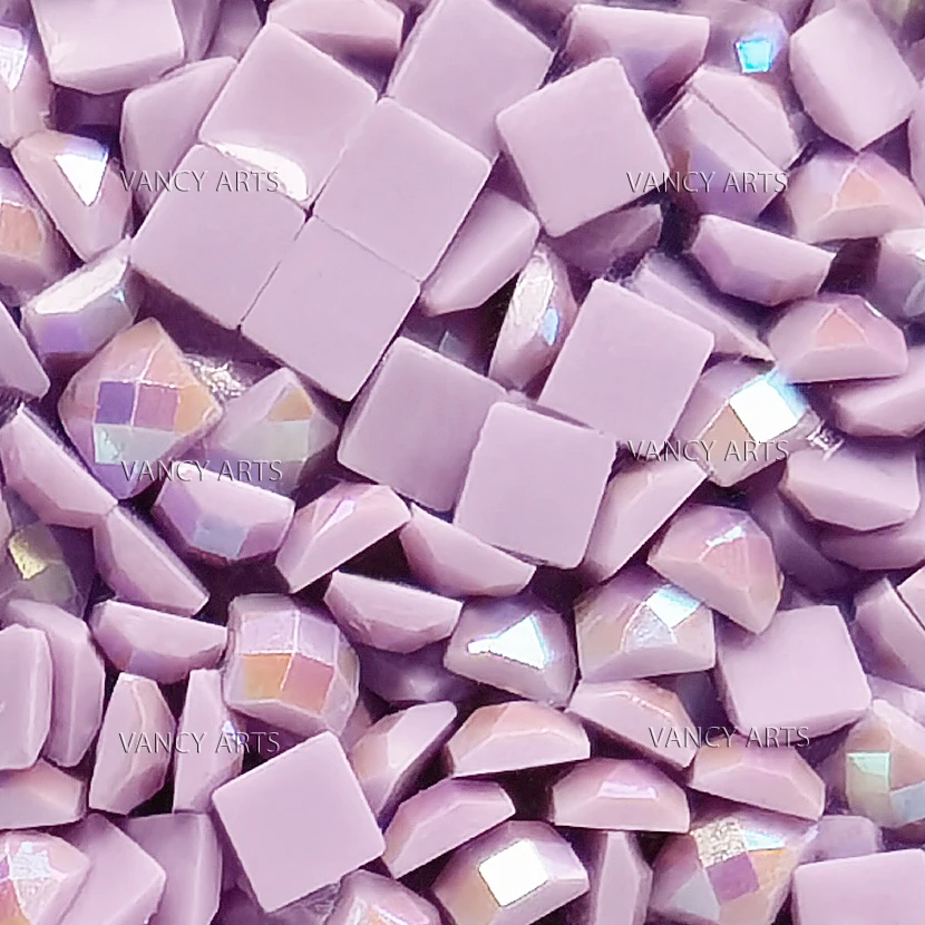 Wholesale High End RESIN Square Diamond Painting AB Drills DMC 5D Diamond Painting Resin Material AB Beads No Holes on Bottom