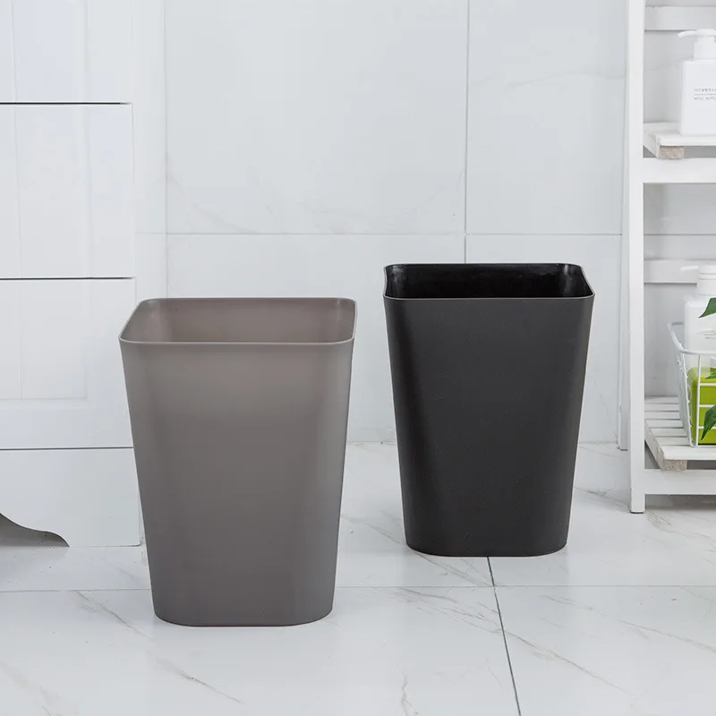 Personality And Creative Nordic Style Home Living Room Bedroom Plastic Trash Can Square Simple Office Without Cover Paper Basket