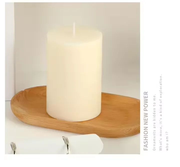 Bulk Gothic White Onyx 8oz Soy Wax and Coconut Wax Pillar Candles Embossed Ceramic Fall Cans without Logo for Pet Odor Control