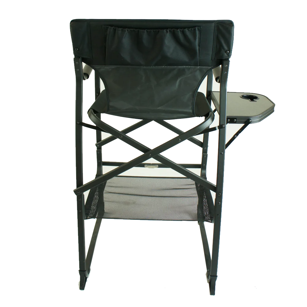 Onwaysports tall aluminium barber director chair portable makeup artist chair with side table