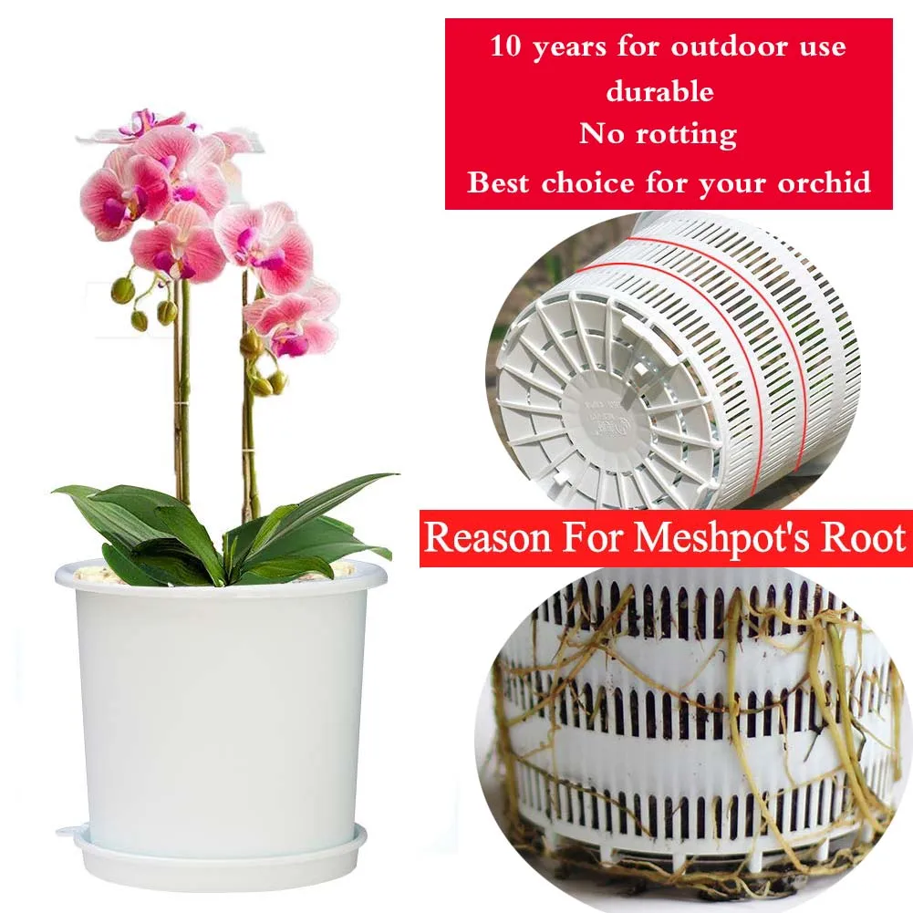 
Outdoor flower pot for wedding/ large plastic plant pot/ wedding round planter double wall pot with tray 
