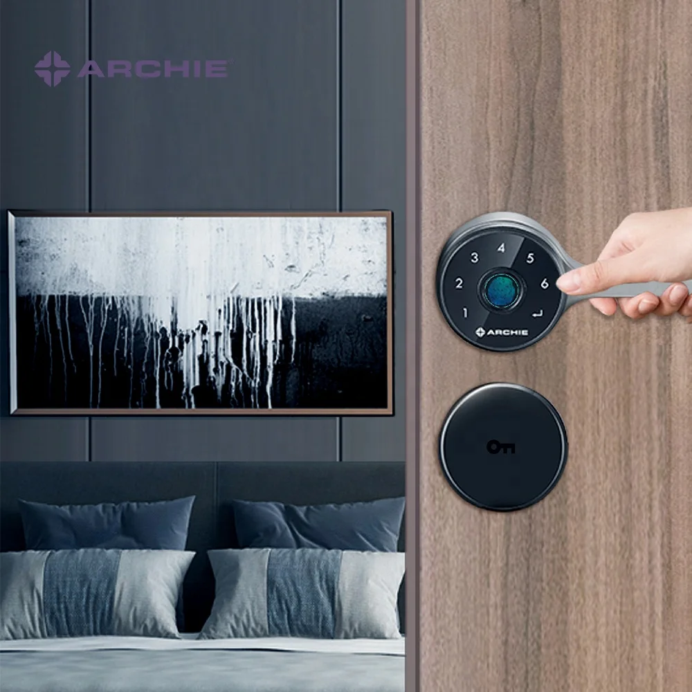 ARCHIE Fingerprint Password Key Serrure Intelligente Electronic Smart Door Lock With Passage Mode