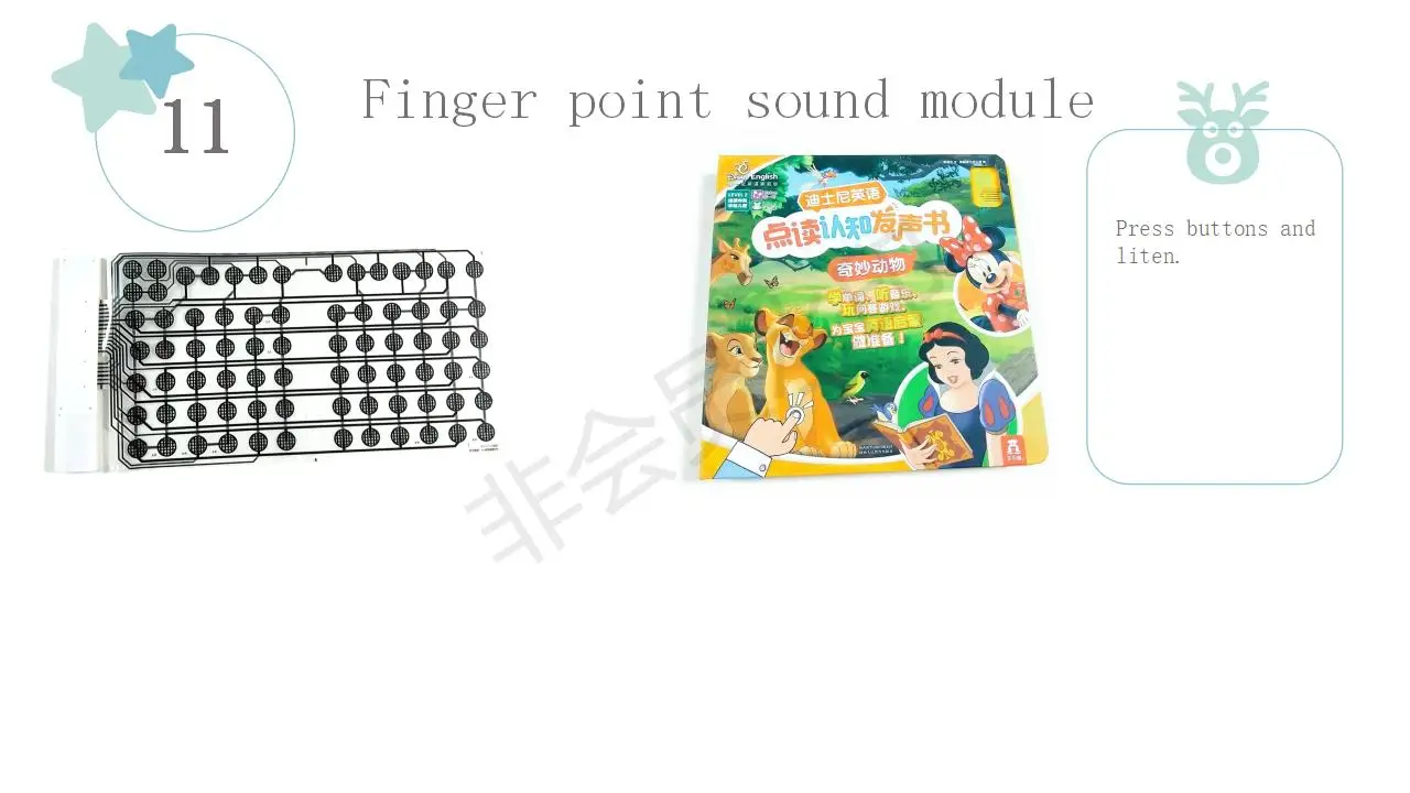 custom made touch sensor push button sound module for kids sound board book membrane
