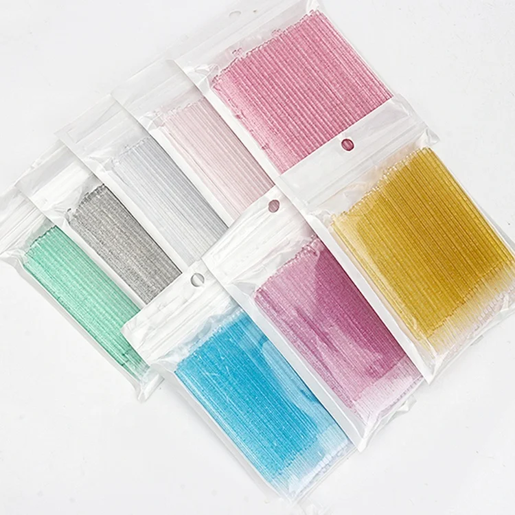 Wholesale cheap dental micro brush applicator lint free eyelash extension professional mirco makeup swabs