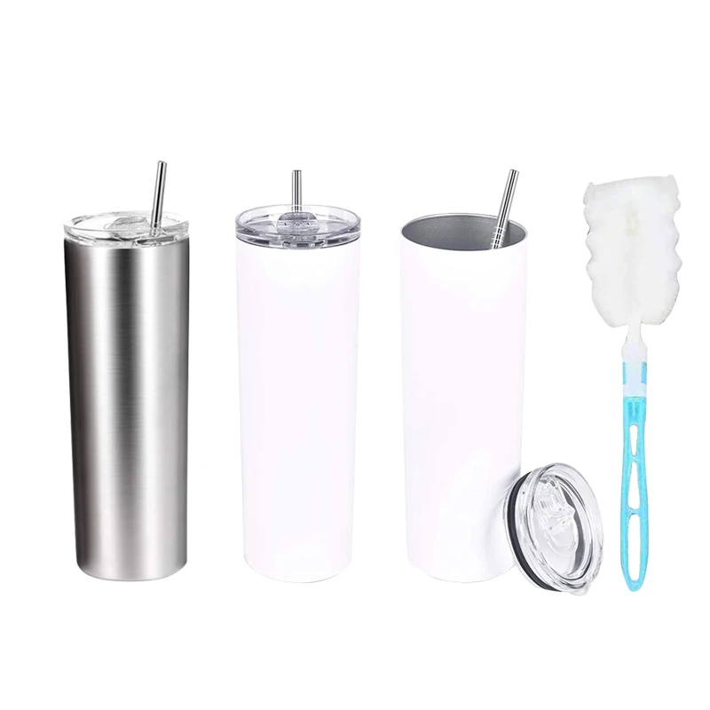 
Personalized Double Wall Insulation Sublimation Stainless Steel Straight Coffee Cups Mug Tumbler With Transparent Hole Straw Lid 