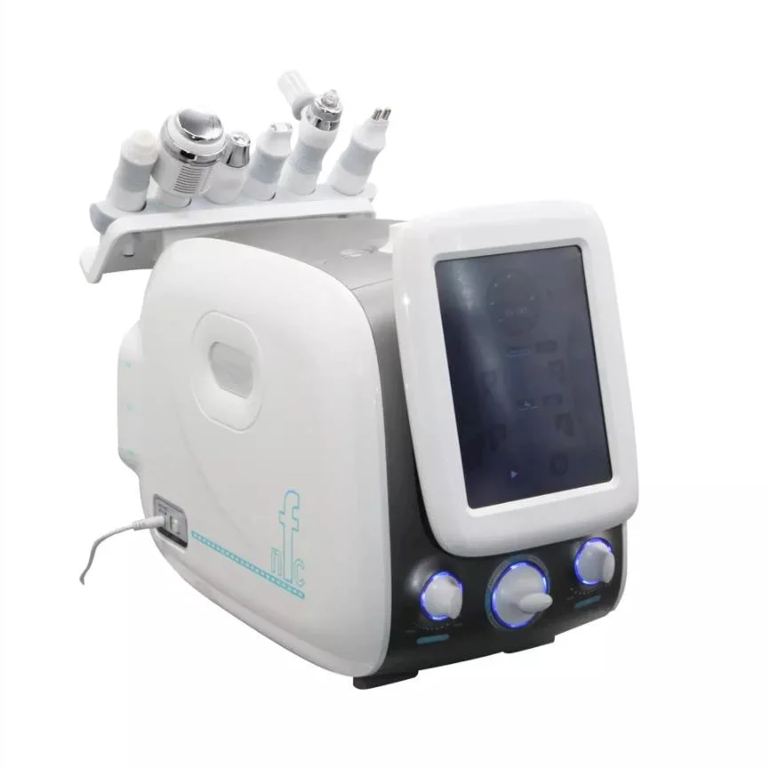 6-in-1 Hydro Water Facial Diamond Microdermabrasion Machine Heat  Facial Machine with Plasma RF Meso Nano Pen