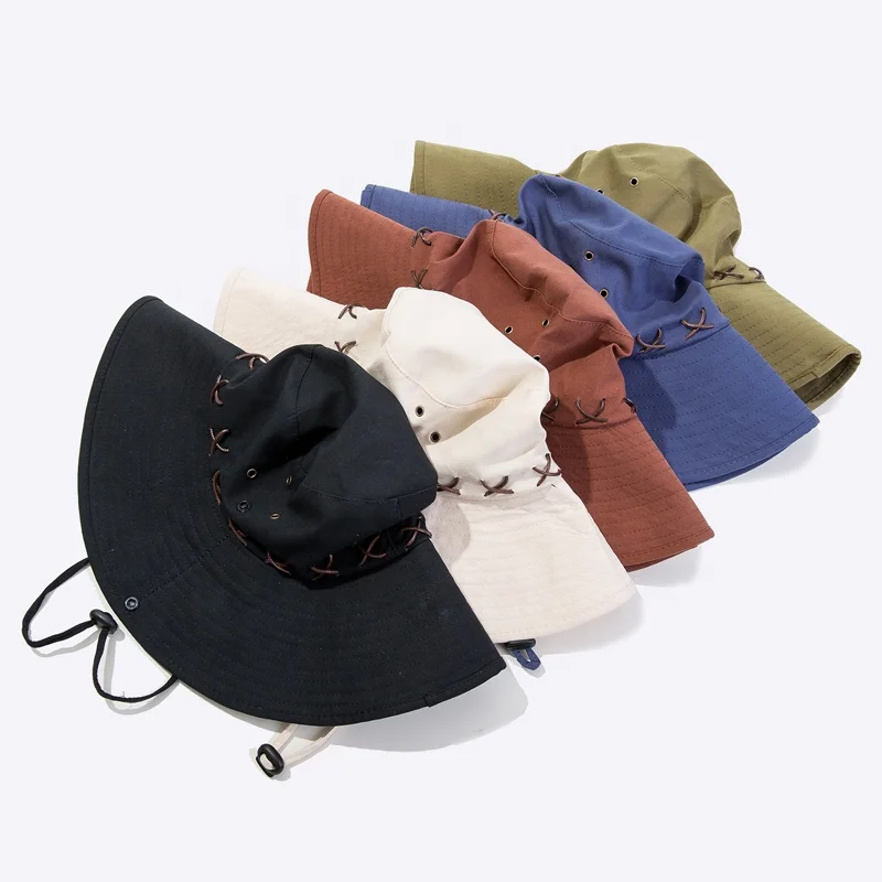 custom bucket hat straw cowboy hat wholesale caps camping cap blank summer women caps sun hats for summer