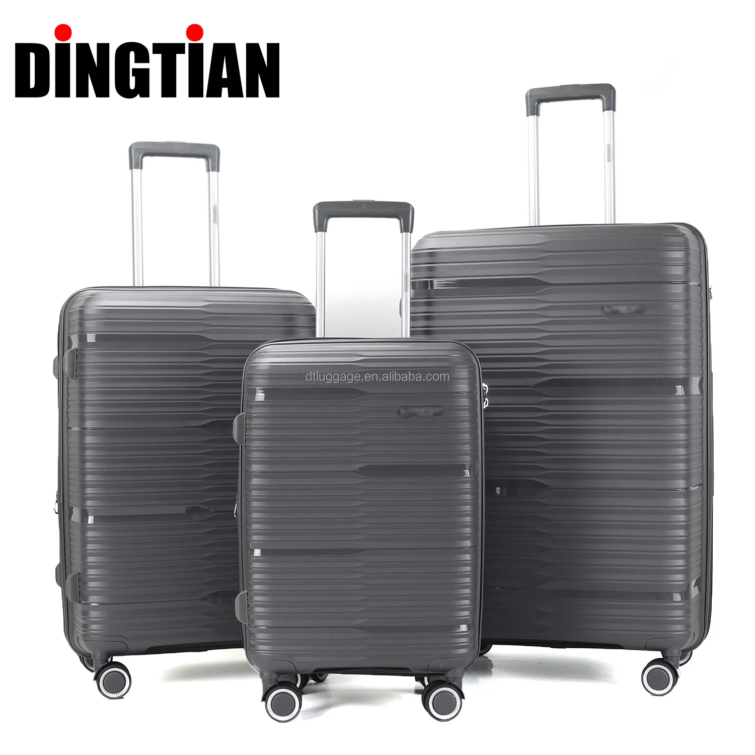 High Quality 20/24/28 Inch PP Travel Suitcase Best Price Hard Shell Carry-on Luggage Silent Wheels TSA Lock School Business Use