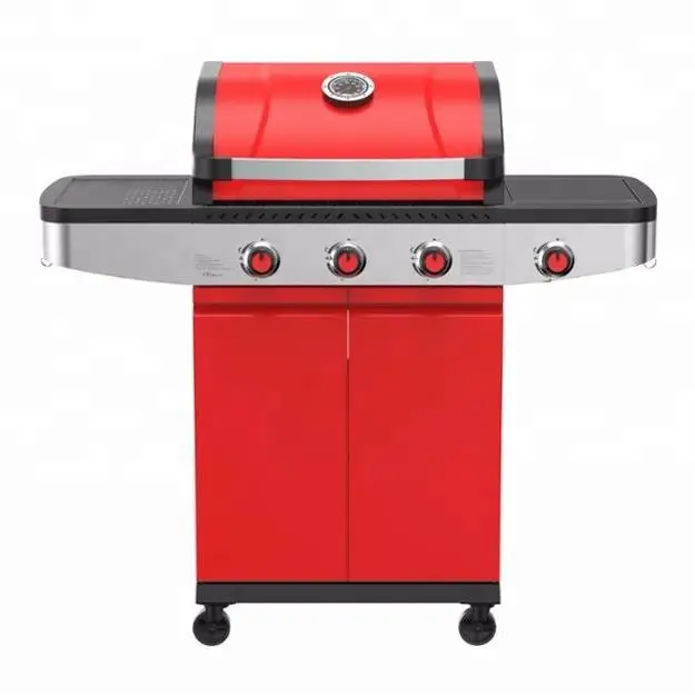 Flame Safety Device Camping Party Outdoor Kitchen Outdoor Grill Enamel Cast Iron Cooking Grates Gas Grill