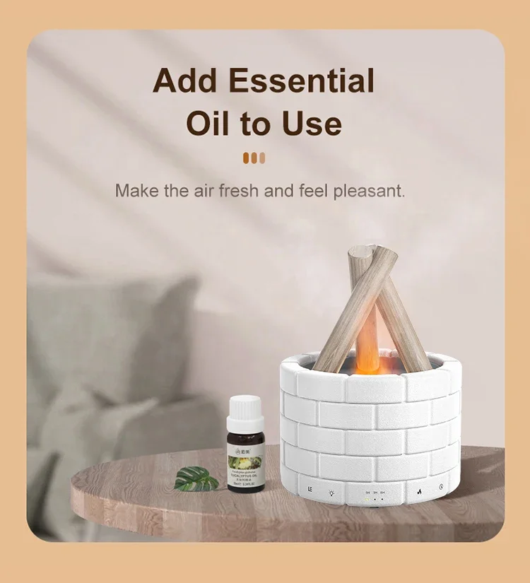 Wholesale H10 Bonfire Aromatherapy Diffuser 280ML Flame Air Humidifier Popular Essential Oil Diffusers
