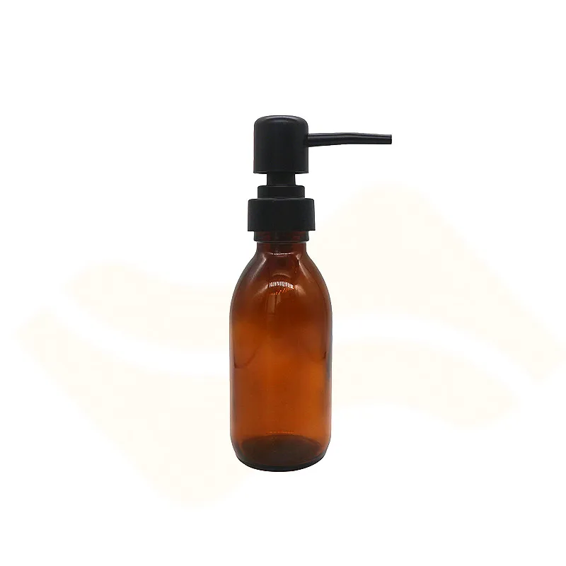 150ml 200ml 500ml large volume amber glass personal care bottle