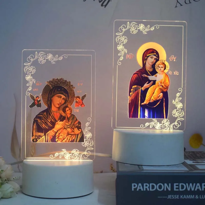 Objets Religieux Catholicisme Christianity Christian Gifts Products Party Celebration Gifts 3D Night Lamp Lighting