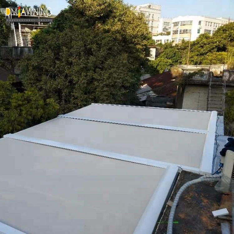 Roof sunshade skylight  rain cover motorized retractable awning