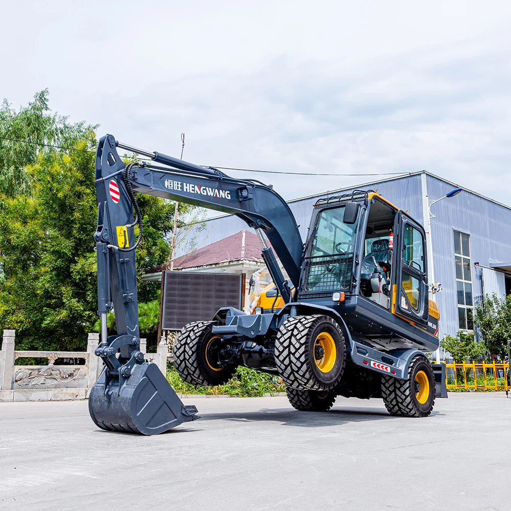 Earth-Moving Machinery 8 Ton  Digger Wheeled Excavators Wheel Excavator Heavy Construction for Sale