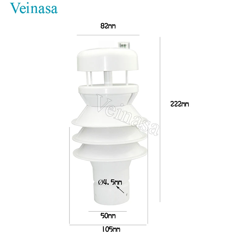 Veinasa-THPPWU-02 Pyranometer Temperature Humidity Outdoor Ultrasonic Wind Speed Monitor Sensor Weather Station Digital