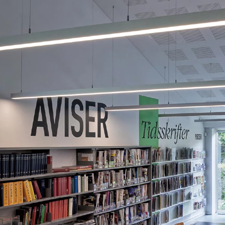 Modern Indoor Office Decoration Creative Personality Simple Hanging Linear Lighting Fixture Led Chandelier Pendant Lamp