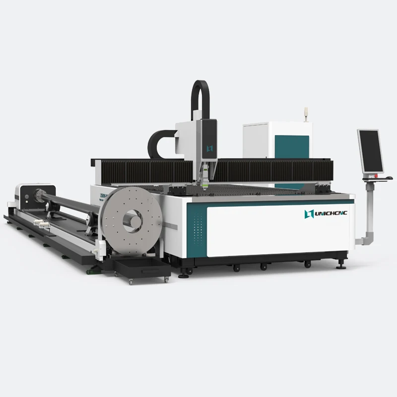 2021 Professional Manufacture Open Type 3015 1000w 2000w Fiber Laser Tube Cutting Equipment With Electric Chuck Rotary