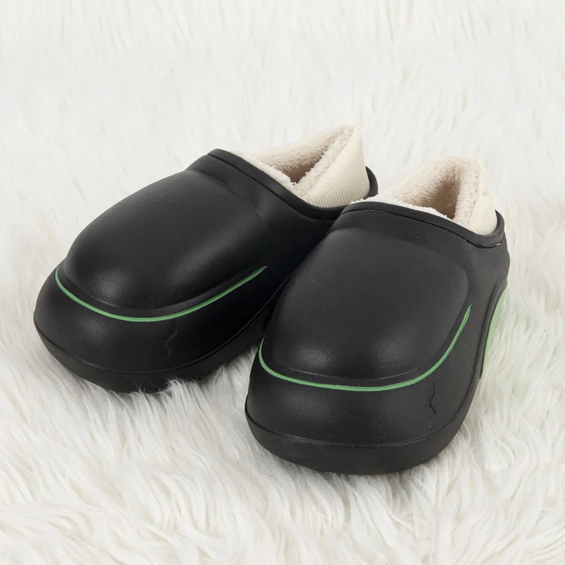 High quality EVA Warm home slippers Customized own pattern upper sports  warm shoes